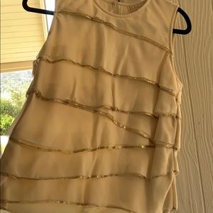 Michael Kors L gold sequined blouse
